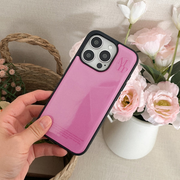 [Mademoment] Soft Cream Plain Design Bumper Phone Case