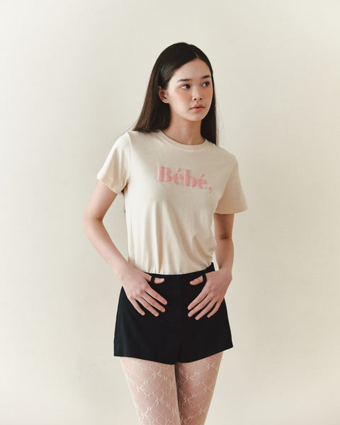 [NOIRNINE] Bébé Embo T-shirts (BEIGE)