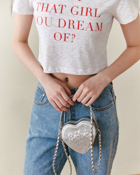 [NOIRNINE] Dream Lettering T-shirts (MELANGE GREY)