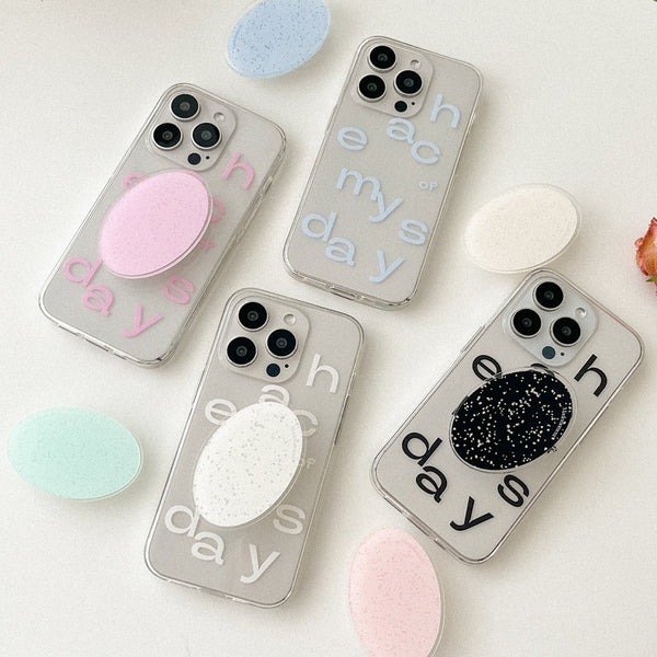 [Mademoment] Each Of Day Design Clear Phone Case (3 Types)