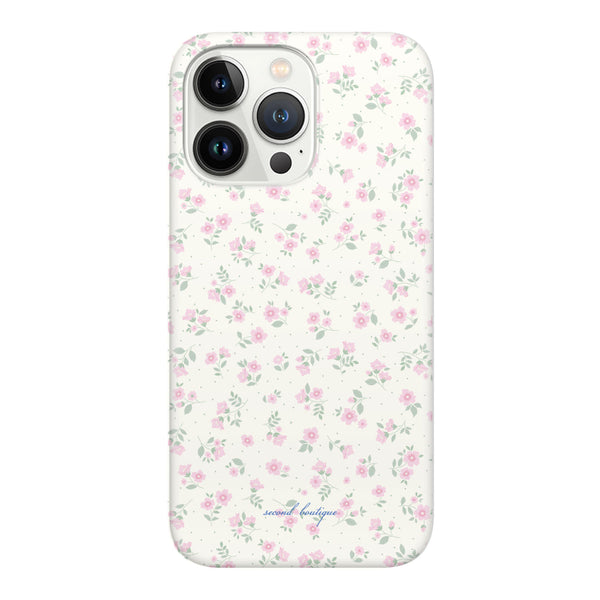 [second boutique] Vintage Flower Cream Hard Phone Case