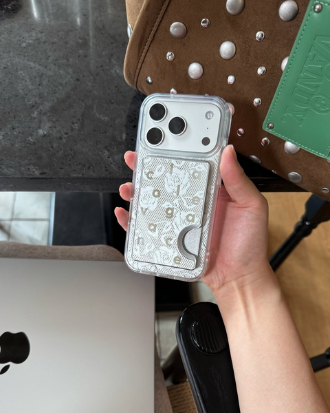 [collagevacance] Logo Alphabet Rose Lace Case | 復古浪漫玫瑰蕾絲字母手機殼