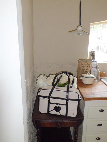 [ovuni] CLASSIC RIBBON SCHOOLBAG CANVAS BLACK