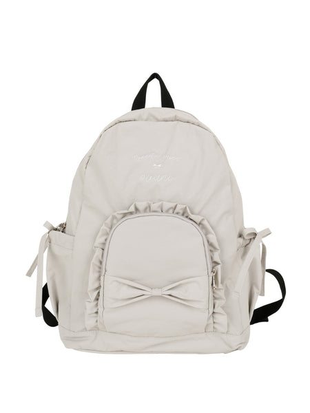 [ovuni] RUFFLE RIBBON BACKPACK (Grey)