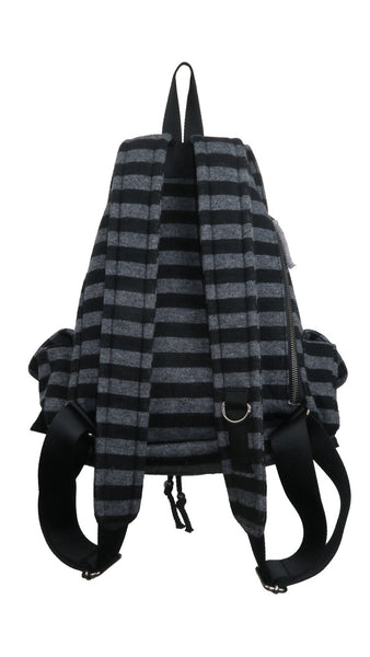 [TENSE DANCE] Wool Stripe Backpack (Black)