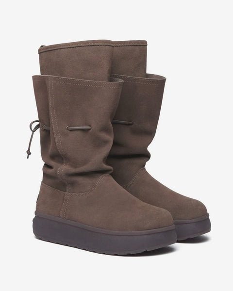 [Rockfish Weatherwear] Cloudy Layered Boots | 層次抽繩麂皮長靴・3色