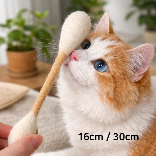 貓咪棉棒造型逗玩棒