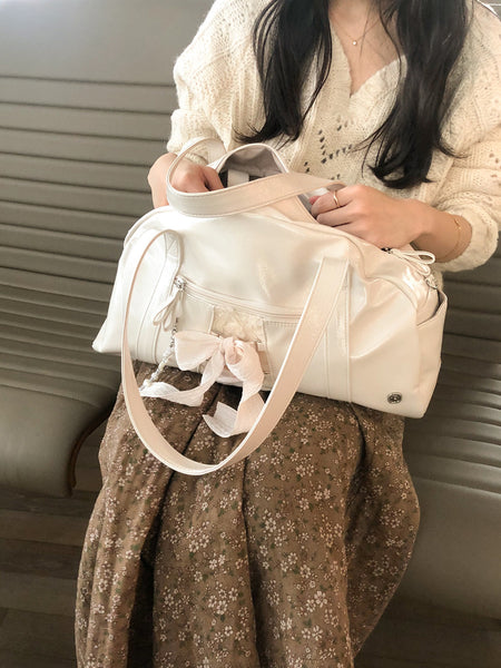 [ovuni] DAILY RIBBON GYM BAG CREAM