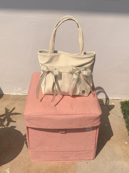 [ovuni] MINI EASY RIBBON BAG SAND BEIGE