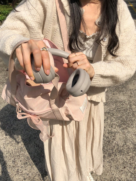 [ovuni] DAILY RIBBON GYM BAG (NUDE PINK)