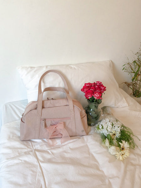 [ovuni] DAILY RIBBON GYM BAG (NUDE PINK)