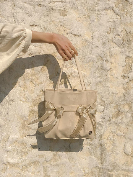 [ovuni] MINI EASY RIBBON BAG SAND BEIGE