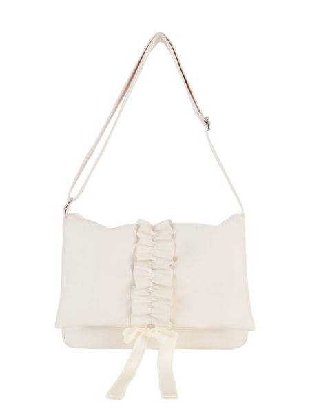 [ovuni] RUFFLE ENVELOPE BAG IVORY