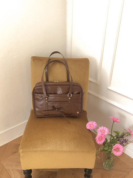 [ovuni] CLASSIC RIBBON SCHOOLBAG VINTAGE BROWN