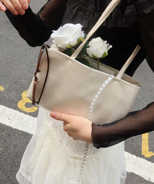 [STAND OIL] Satin Shoulder Bag (Cream)