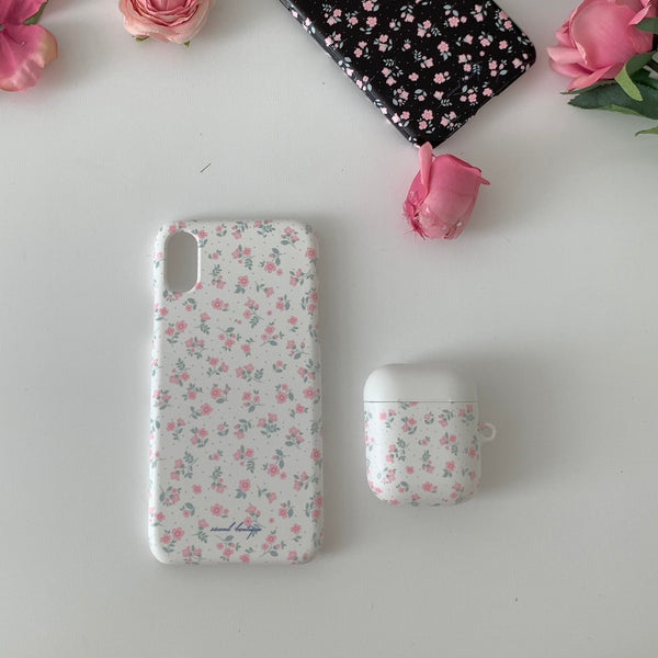 [second boutique] Vintage Flower Cream Hard Phone Case