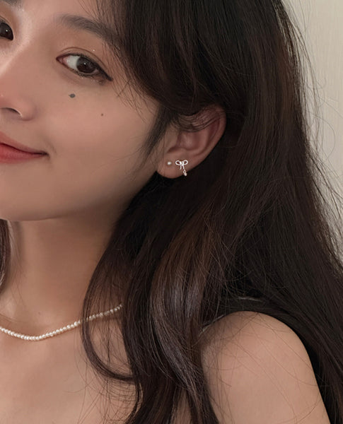 [sora'de] Drop Ribbon Earrings