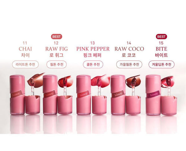 [hince] Low Glow Gel Tint Raw Crush Collection