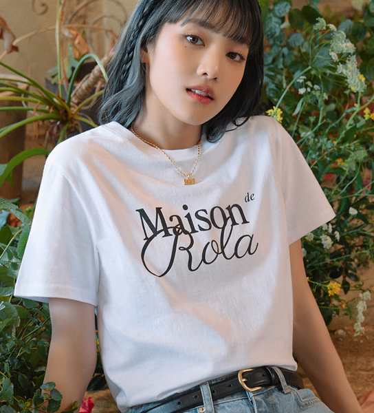 [rola rola] MAISON DE ROLA HALF T-SHIRTS WHITE