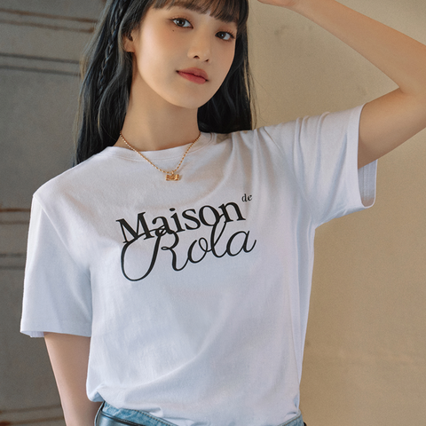 [rola rola] MAISON DE ROLA HALF T-SHIRTS WHITE