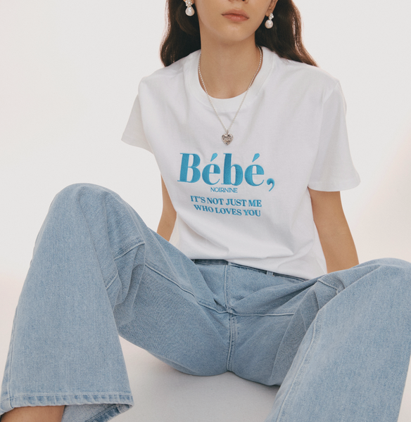 [NOIRNINE] Bébé Noir T-shirts (Blue)