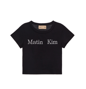 Matin Kim] MATIN KIM LOGO SILKET CROP TOP (2colours) – Ohue