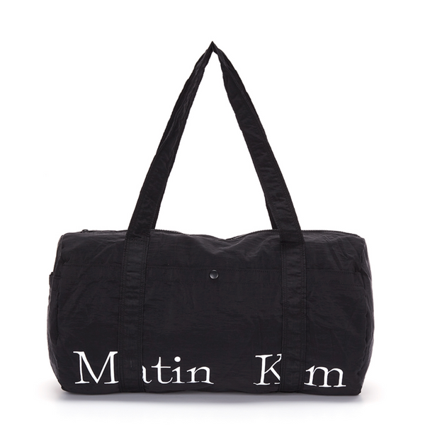 [Matin Kim] LOGO SPORTY DUFFEL BAG IN BLACK