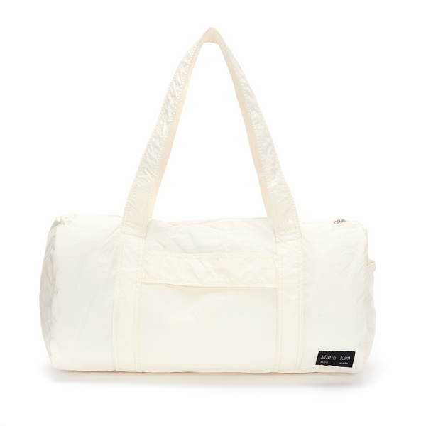 [Matin Kim] LOGO SPORTY DUFFEL BAG IN IVORY