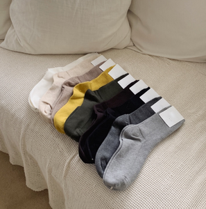 [REAL YELLOW] Basic Colour Socks (9colours)