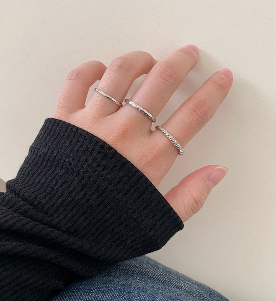 [SOYE PI-NE] Twisted Layered Thread Ring Set (6P)