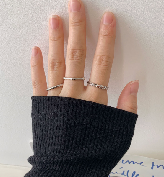 [SOYE PI-NE] Twisted Layered Thread Ring Set (6P)