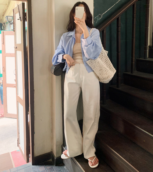 [SLOWAND] # SLOWMADE Today Air Summer Wide Pants