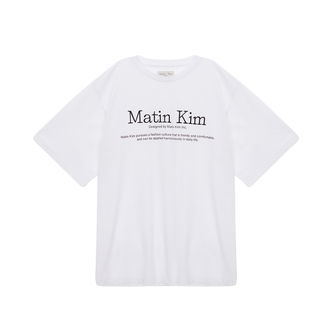 Matin Kim] MATIN HERITAGE LOGO TOP IN WHITE – Ohue