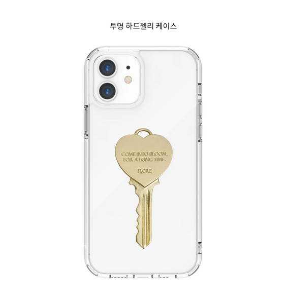 [fi,ore] Heart Key Jelly Clear Hard Case