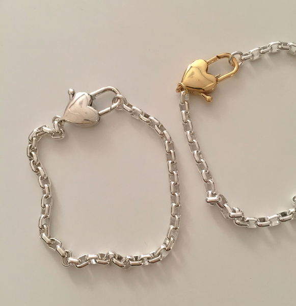 [moat] LUV Lock Bracelet (silver925)