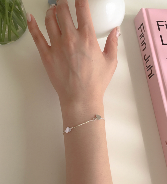 [moat] Two Heart Bracelet (silver925)