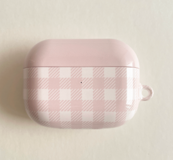 [ofmoi] Cotton Candy Check Airpods Case