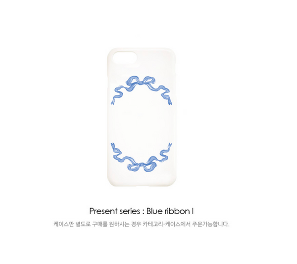 [Loumoi] Present series : Blue ribbon l Glossy Hard Case