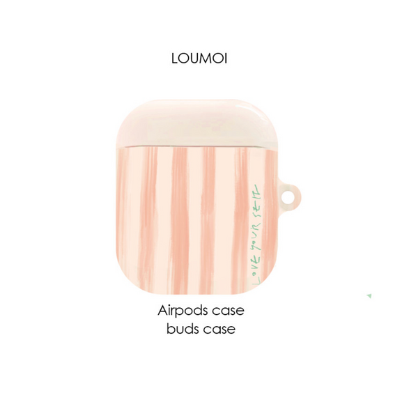 [Loumoi] Coral Letter Airpods Case