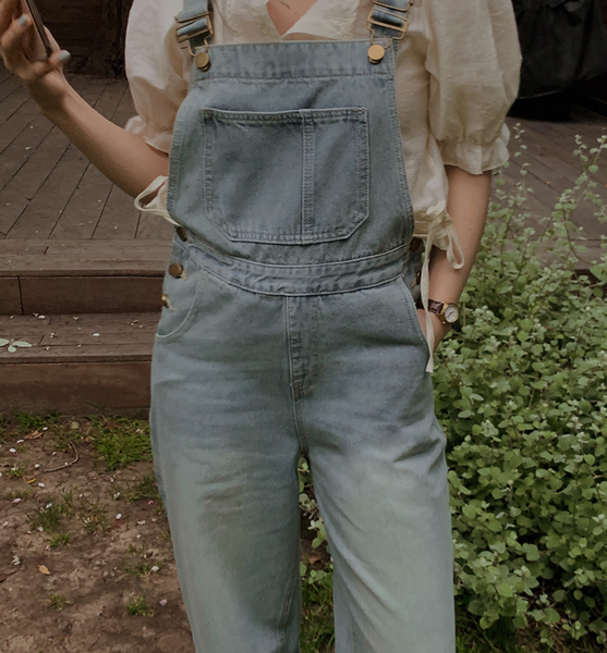 [SLOWAND] # SLOWMADE Teen Light Overall Denim Pants (PRE-ORDER)