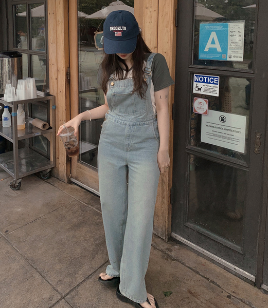 [SLOWAND] # SLOWMADE Teen Light Overall Denim Pants (PRE-ORDER)