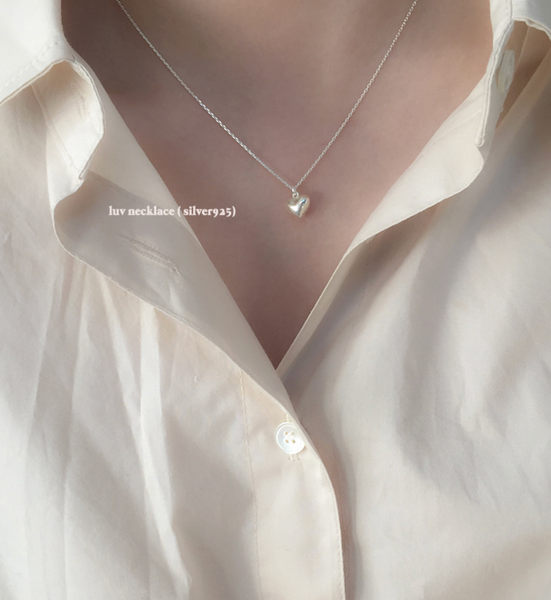 [moat] LUV Necklace (Silver925)
