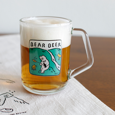 [LITTLE TEMPO] Bear Beer Glass Mug 350ml