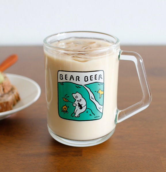 [LITTLE TEMPO] Bear Beer Glass Mug 350ml