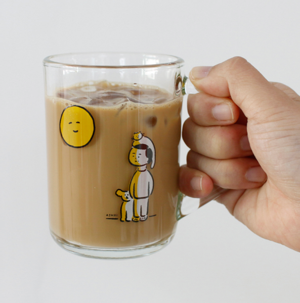 [LITTLE TEMPO] 보름달 산책 Glass Mug 350ml