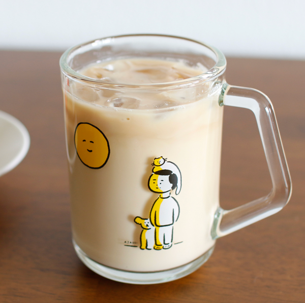 [LITTLE TEMPO] 보름달 산책 Glass Mug 350ml