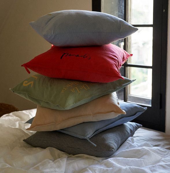 [HOTEL PARIS CHILL] Breezy Day Cushion Cover (Blue Stripe)