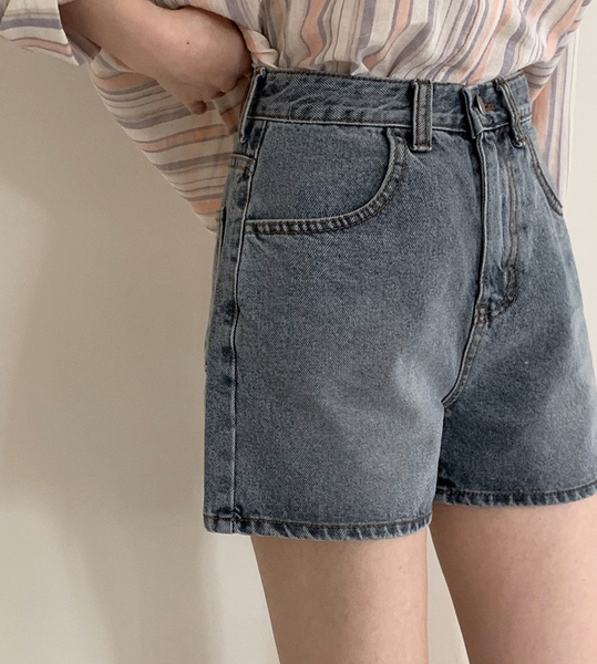 [SLOWAND] # SLOWMADE Ash Real Grey Denim Shorts