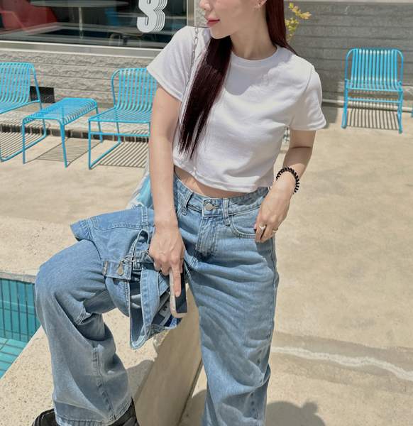 [VINVLE] Denim Sleeveless + Pants SET