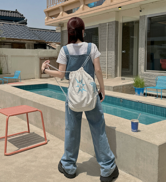 [VINVLE] Denim Sleeveless + Pants SET